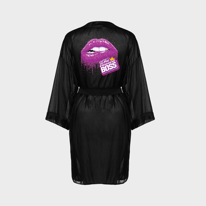 The Pleasure Boss Lip Robe (Black)